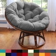 thumbnail image 4 of International Caravan Furniture Piece 42-Inch Rattan Papasan Chair with Solid Twill Cushion, 4 of 4