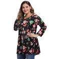 thumbnail image 3 of Charmo Womens Plus Size Top 3/4 Sleeve Flowy Tunic Dress Shirts Loose Fitting, 3 of 5