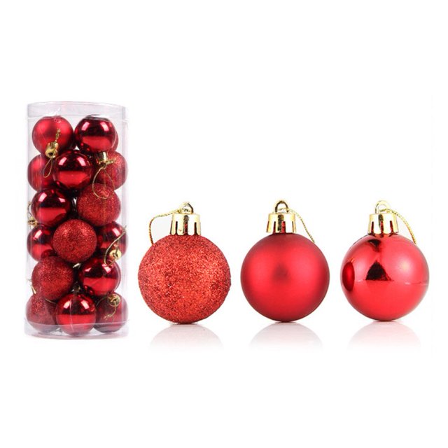 MesaSe 24Pcs Christmas Ball Delicate Reusable High Gloss Tree Decor Ball Pendant Home Decor