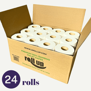 Roll Up Papier hygiénique en bambou 24 Mega Rolls x 350 Feuilles Ultra Soft de haute qualité