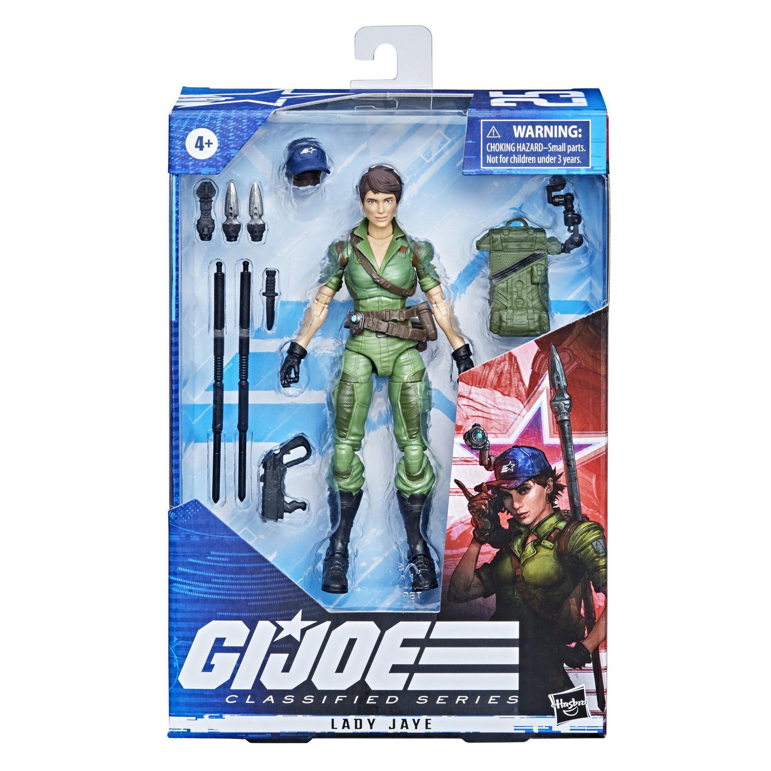 G.I. Joe Classified Series, figurine articulée Lady Jaye 25 de qualité à collectionner, 15 cm, accessoires multiples, avec emballage spécial