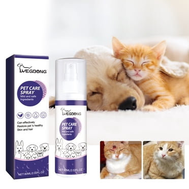 Vaporisateur de Guérison pour Plaies pour Animaux Chiens Chats Chevaux, Vaporisateur d'Aide pour la Peau pour Chats et Chiens Vaporisateur de Premiers Soins pour Soins des Plaies Guérison sur Coupures, Points Chauds, Brûlures, Irritation de la Peau, pour Soulagement et Traitement, 60 ml (Violet)