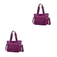 thumbnail image 4 of Wweixi 1/2/3 Durable Tote Handbag For Women - Waterproof And Wear-resistant Multiple Pockets Purple 2PCS, 4 of 6