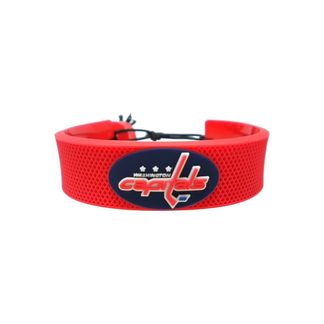 NHL Washington Capitals Team Color Gamewear Leather Hockey Bracelet