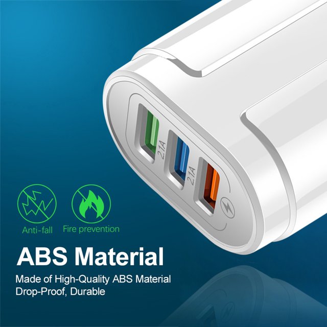 WIFKLSIIPG Tête de Charge USB à 3 Ports Tête de Charge à Agencement de Couleurs Macaron Tête de Charge USB Portable