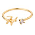 thumbnail image 1 of Riforla Gold Personalized Rhinestone 26 Initial Ring Jewelry Personalized Initial Letter Open Ring with Diamond Rhinestone Ring for Women Womens Jewelry H, 1 of 3