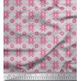 thumbnail image 1 of Soimoi Rayon Fabric Dot & Floral Artistic Printed Fabric 1 Yard 42 Inch Wide, 1 of 5