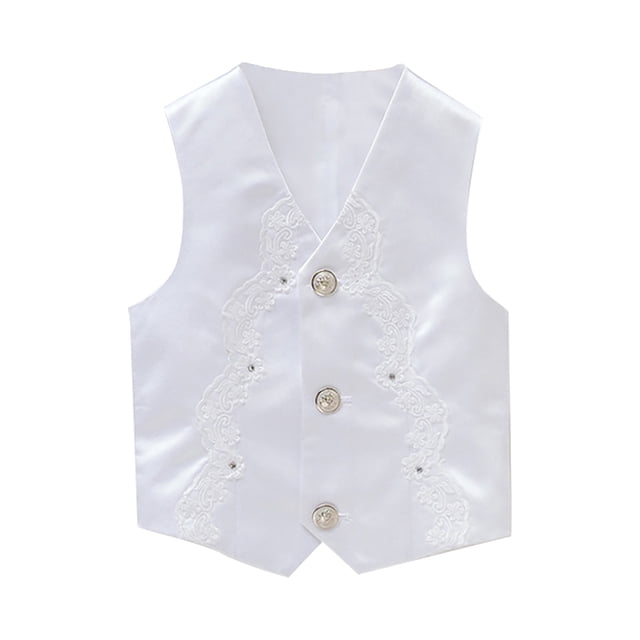 Classic Boys Formal Suit Vest with Four Button Front for and School Events