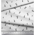 thumbnail image 2 of Soimoi Velvet Fabric Brush Stroke & Cactus Tree Print Sewing Fabric Yard 58 Inch Wide, 2 of 3