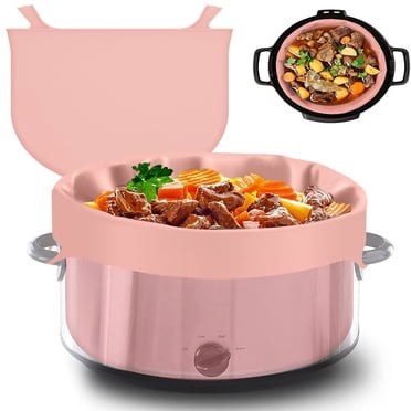 PENGXIANG Doublures pour Mijoteuse Adaptées aux Mijoteuses de 8 Qt, Sacs de Cuisson en Silicone, Doublures, Séparateur, Insert pour Mijoteuse Ovale Ou Cuiseur, Étanches et Compatibles Lave-Vaisselle