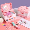 thumbnail image 3 of Pretend Play Makeup Toy Set for Princess, Kids Cosmetic Play Toys, Safe Pretend Makeup Kit, Interactive Dress-Up Toys, Girls' Pretend Play Accessories, Fun Makeup Simulation Toys, 3 of 3