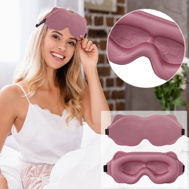 Iumwxz Sleep Mask Eye Mask For Side Sleeping Washable Sleep Mask Adjustable Shoulder Strap Breathable And Soft Sleep Mask Essential For Travel