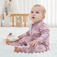 thumbnail image 1 of PatPat Baby Boy/Girl Plant Print Zip-up Snug-Fitting Wool Pajamas, 1 of 2