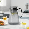 thumbnail image 1 of Pichet à Motif Martelé - Distributeur de Boissons en Plastique avec Couvercle en Acier - Décoration de Cuisine Moderne pour Jus Et, Gris, JKODE, 1 of 9