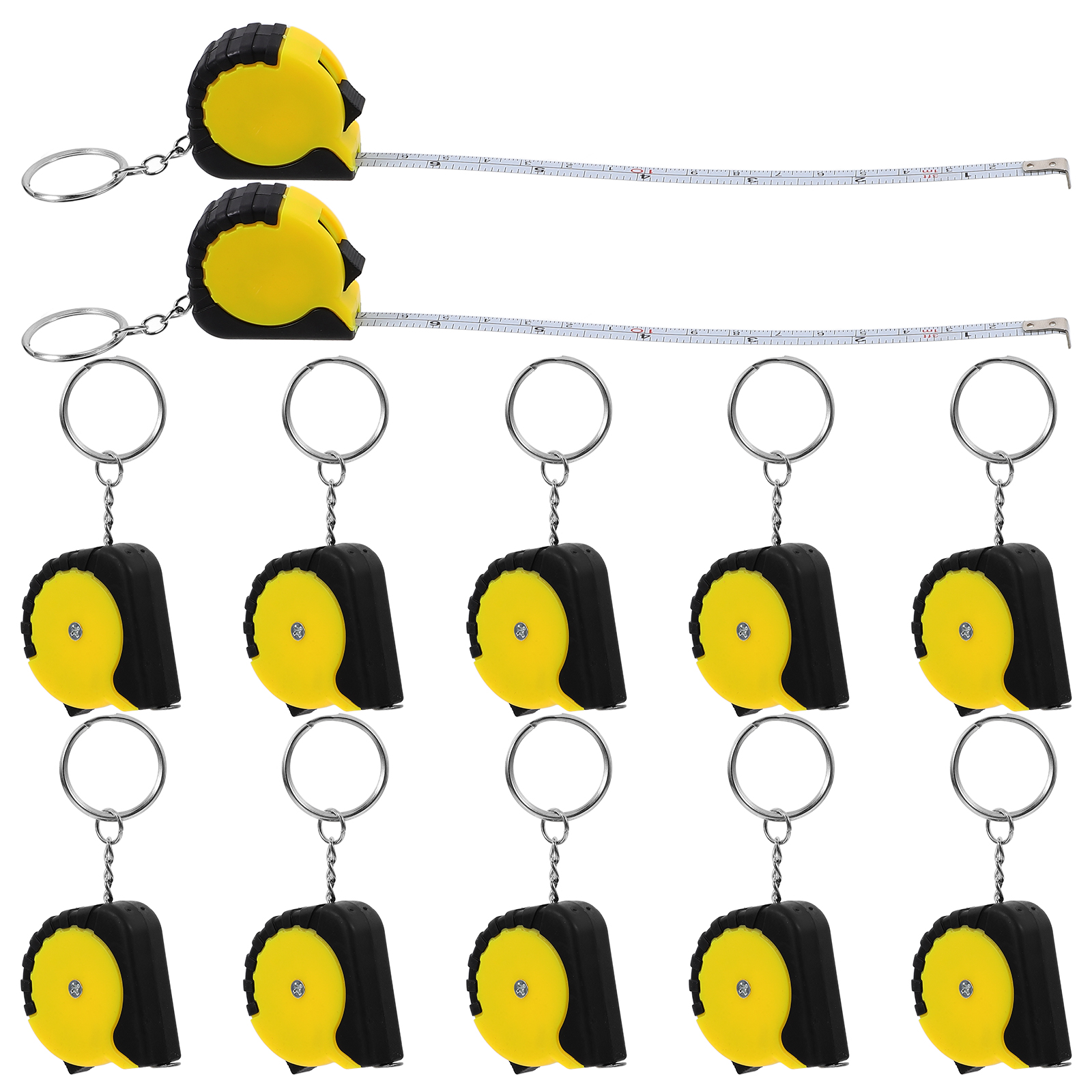 KAKOWELY mini tape measure 12pcs Tape Measure Pendant Mini Tape Measure Keychain Pocket Tape Measure Retractable Tape Measure3.15"X1.57"X0.59"