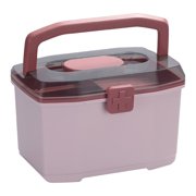 Estbridge First Aid Kit Storage  Medical Box  Emergency Supplies Organizer with Handle  Detachable Tray  and Locking Lid  Empty Medicine Box for Home  Travel  Car  and Dorms