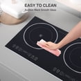 thumbnail image 4 of Ceramic Electric Cooktop, Double Burner 2000 Watt, Touch Control Stove Top for Countertop, Built in Timer, Child Lock, LED Reservation Function, Over Temperature Protection, 4 of 7
