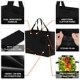 thumbnail image 2 of 3 Pack Reusable Grocery Bags, Foldable Shopping Cart Bags, Washable Large Storage Reusable Bags, Grocery Tote Bag with Reinforced Handles & Thick Plastic Support Bottom, 2 of 9