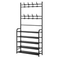 thumbnail image 2 of EGNMCR Shoe Rack for Closet Entryway Shoe Rack With Coat Rack 5-Layer Shoe Rack Organizer For Bedroom Dormitory Plastics shoe rack, 2 of 6