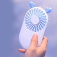 thumbnail image 3 of kurtrusly Mini Fan USB Rechargable Cooling Fan Handheld Portable Low Noize White-Deer, 3 of 9