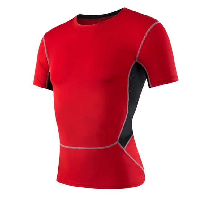 CHGBMOK T-Shirts pour Homme Couleur Unie Séchage Sport Train Manches Courtes Col Rond Tailles P-3TG