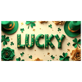 thumbnail image 2 of St Patricks Day Backdrop Banner Shamrock Decorations Irish Luck Party Background Flower Props Green Hat Festival Decor Gift Events Photography, 2 of 4