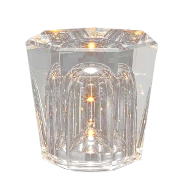Milaget Atmosphere Light Crystal Bar Table Light LED Desk Lamp Night Light for Christmas, crafted from crystal aluminum material with a textured finish. This rechargeable USB lamp emits warm LED light and is ideal for Christmas decor, bedrooms, living rooms, parties, and office desks.