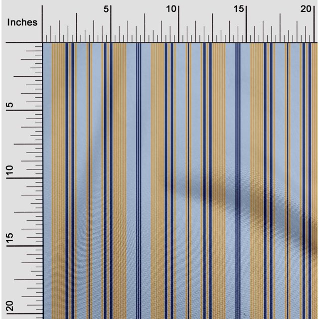 oneOone Tissu Popeline de Coton Multicolore à Rayures Tissu au Mètre 42 Pouces de Large
