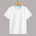 thumbnail image 2 of PMVFHDE Hauts d'Été Décontractés pour Filles T-Shirts à Manches Courtes Col Rond Imprimé Coloré Blanc, 3-4 Ans, 2 of 4