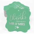 thumbnail image 2 of Inkdotpot Real Silver Foil Thanks From The New Wedding Tags Favor Bracket Shape Hang Pack Of 50 Paper Tags, 2 of 7
