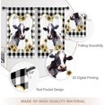thumbnail image 4 of ORUYROP Farmhouse Cow Kitchen Curtains 55x39 Inch Rod Pocket Short Small Sunflower Farm Animal Cattle Rustic Black White Buffalo Check Plaid Living Room Bedroom Window Drapes Treatment 2 Panel, 4 of 6