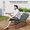 thumbnail image 4 of Outsunny Outdoor Rocking Chair w/ Cushion, Mesh Patio Chair, Dark Grey, 4 of 10