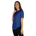 thumbnail image 3 of Inkmeso Coupe Régulière Col Rond Uni pour Femmes Manches Courtes Décontractées Tee-Shirt Doux, 3 of 7