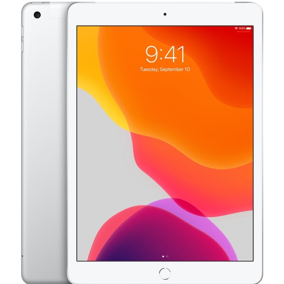 iPad Apple Remis à Neuf 7e Gén. 4G - Wi‐Fi + Cellulaire - 32 Go - iPad Argent (2019) 10,2 Po - Déverrouillé - État Correct