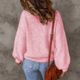 thumbnail image 4 of Timegard Hauts en Tricot pour Femmes Chandails Col Roulé Manches Longues Épaules Tombantes Chandail Uni Automne Hiver, 4 of 7