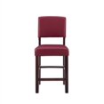 thumbnail image 3 of Linon FBA_ Monaco Stool, 24-Inch, Dark Red, 17.75"w x 19.5"d x 38"h, Espresso, 3 of 10