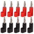 thumbnail image 1 of Stackable Banana Plug, 24A Brass Banana Plug Connector Standard Size  4mm 30VAC-60VDC Open Screw  For Security Fittings, 1 of 8