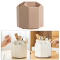 thumbnail image 4 of Multifunction Rotated Pen Holder 5 Slot Makeup Brush Desk Organizer - dark pink, 4 of 10