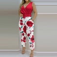 thumbnail image 2 of EQWLJWE Women's Plus Size Sleeveless Pocket Jumpsuit, Solid, Summer, 2 of 4