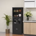 thumbnail image 2 of HOMCOM Buffet de 63 Pouces avec Huche, Armoire de Rangement avec Tablette Ajustable, 2 of 10