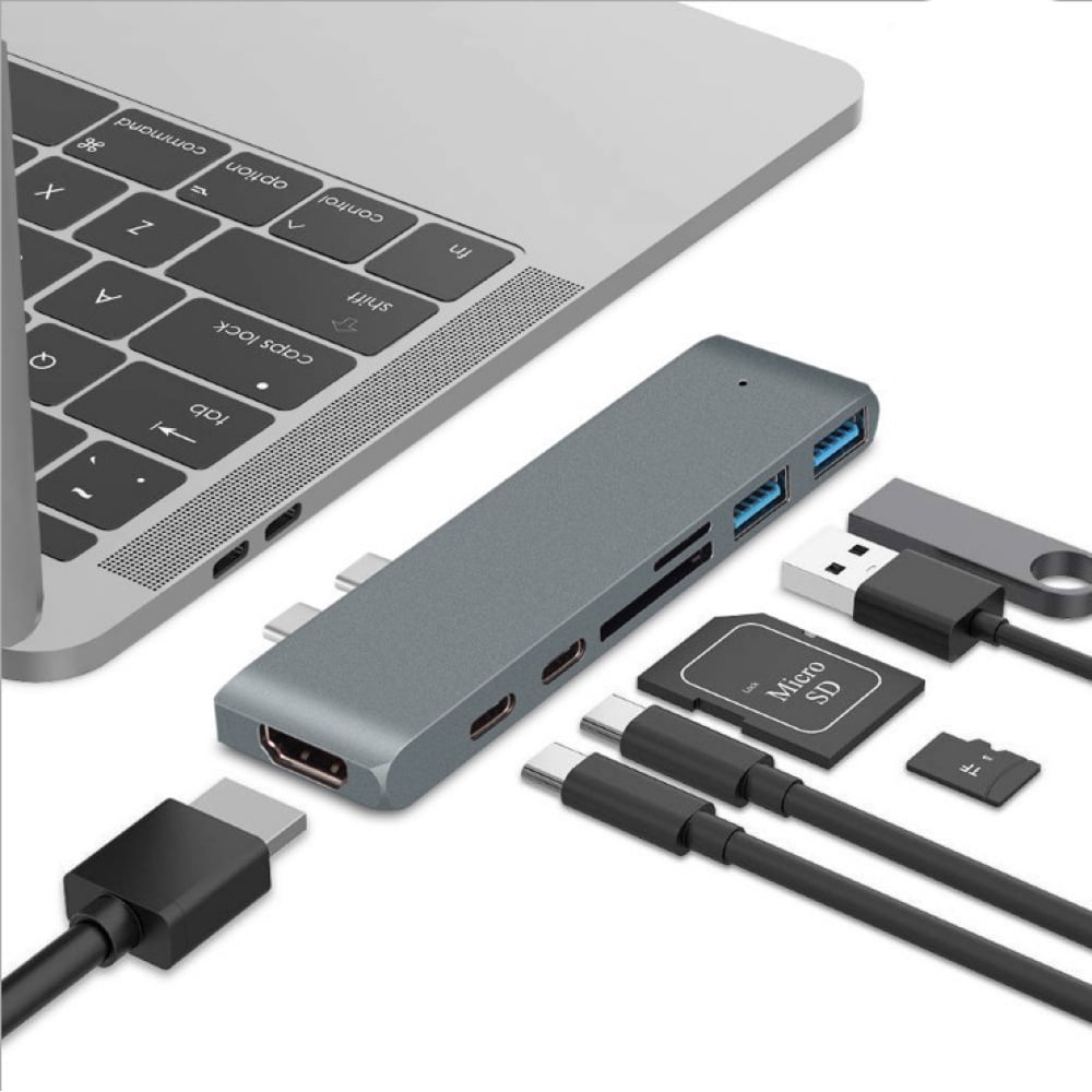 USB C Hub Adapter for MacBook Pro M1 / MacBook Air M1 with 3 USB 3.0 Ports and SD Card Reader