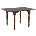 thumbnail image 2 of Andrews 48-in Rectangle Drop Leaf Dining Table Antique White/Chestnut Brown Wood, 2 of 6