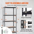 thumbnail image 4 of VEVOR Storage Shelving Unit, 5-Tier Adjustable, 2000 lbs Capacity, Heavy Duty Garage Shelves Metal Organizer Utility Rack, Black, 35.4" L x 18" W x 71.3" H for Kitchen Pantry Basement Bathroom Laundry, 4 of 9
