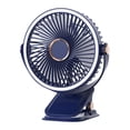 thumbnail image 1 of Blue Mini Clip On Fan With Usb Power For Personal Cooling And Light Function #55198, 1 of 8