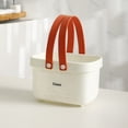 thumbnail image 2 of Dvkptbk Bathroom Accessories Hollow Out Desktop Storage Basket Dispenser Container Portable Shower Caddy Basket Bathing: Plastic Storage Basket with Handle Portable Box Organizer on Clearance, 2 of 2