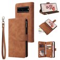 thumbnail image 1 of Case for Google Pixel 7 Pro 5G Leather Magnetic Handbag Zipper Pocket Cover Wrist Strap, 1 of 5