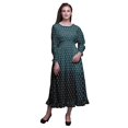 thumbnail image 1 of Bimba Robe Maxi à Volants pour Femmes, Manches Bishop, Col Rond, Taille Smockée - Très Petit, 1 of 5