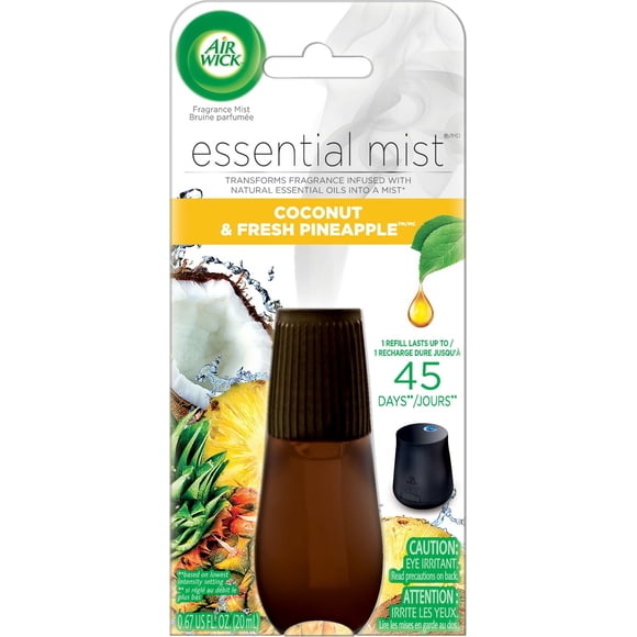 Air Wick Essential Mist Fragrance Oil Diffuser Refill, Coconut & Pineapple, Air Freshener