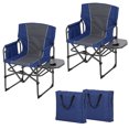 thumbnail image 1 of Gaderth Camping Directors Chair,Oversized Portable Folding Chair,Camping Chair Lawn Chair With Side Table For Adults Support 400 lbs,For Concert Sports Picnic Beach Fishing,2PCS, 1 of 8