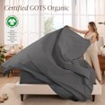 thumbnail image 2 of Bare Home Organic Percale Sheet Set - 300 Thread Count - 100% Organic Cotton - Twin XL, Gray, 2 of 7